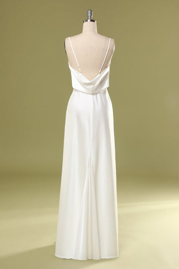 Mermaid White Long Wedding Dress
